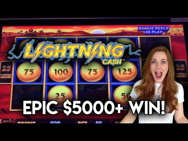 OMG!! INCREDIBLE EPIC RUN ON LIGHTNING CASH OVER $5000 PROFIT!! JACKPOT HANDPAY ONLY THE BEGINNING!!