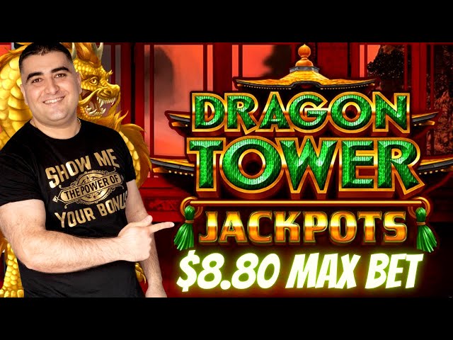 NEW GAMES ! Dragon Tower Jackpots Slot Machine MAX BET BONUS | Live Slot Play In Las Vegas Casino
