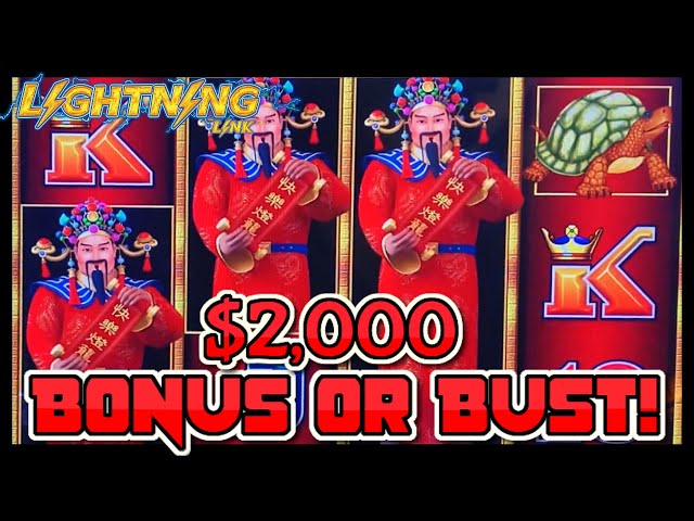$2k Into HIGH LIMIT Lightning Link Happy Lantern $25 Bonus Round Slot Machine Casino
