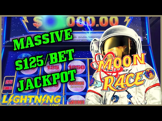 HIGH LIMIT Lightning Link Moon Race MASSIVE HANDPAY JACKPOT $10K+ $125 Bonus Round Slot Machine