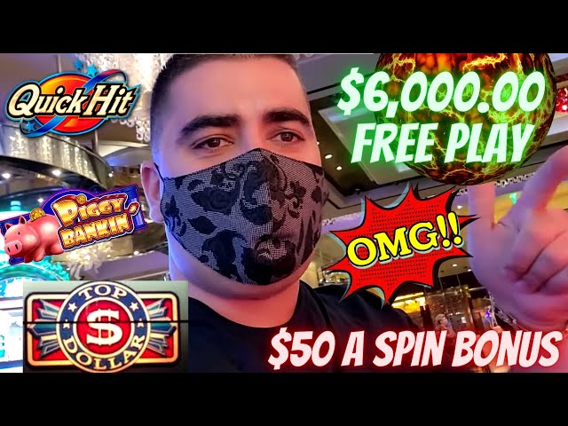 High Limit Double TOP DOLLAR $50 Max bet Bonus | High Limit Quick Hit Bonus | Piggy Bankin Bonus Won