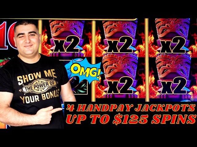 Up To $125 A Spin Lightning Link Slot Play & 4 HANDPAY JACKPOTS – Huge High Limit Slot Play In Vegas