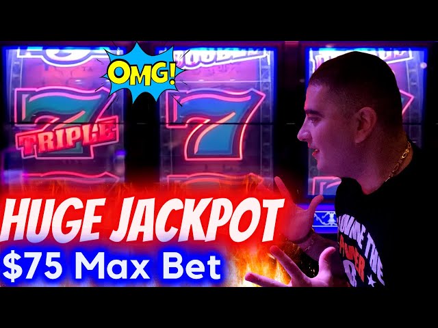 High Limit 3 Reel Slot Machine HUGE HANDPAY JACKPOT – $75 MAX BET! Huff N Puff Slot $50 A Spin Bonus
