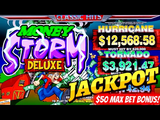 $5,000 Slot Play! $100 Wheel Of Fortune & HANDPAY JACKPOT On MONEY STORM Deluxe Slot Machine | EP-12