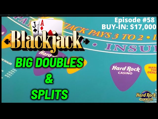 BLACKJACK #58 $17K BUY-IN $500 – $2500 HANDS Nice Session with Some Big Doubles & Splits