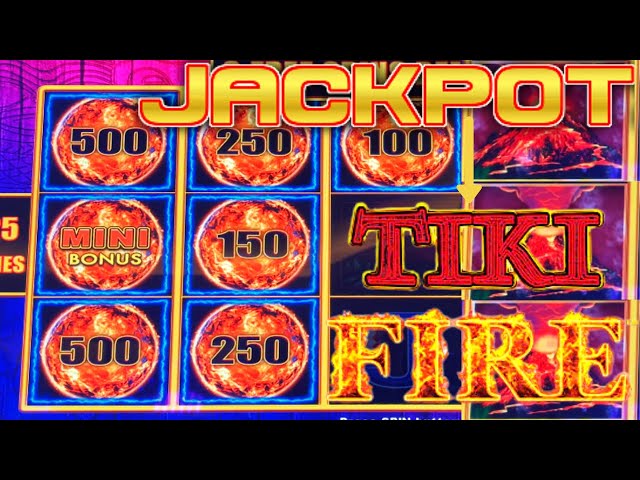 High Limit Lighting Link Tiki Fire HANDPAY JACKPOT $50 Bonus Round Slot Machine Casino
