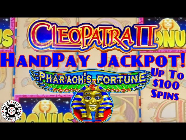 Cleopatra 2 & Pharaoh’s Fortune HANDPAY JACKPOT ~ HIGH LIMIT $100 Bonus Round Slot Machine Casino