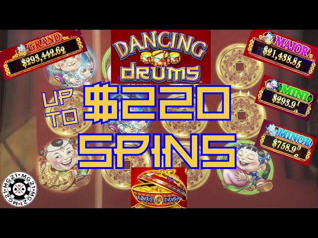 HIGH LIMIT Dancing Drums UP TO $220 SPINS ~ HIGH LIMIT Bonus Round Slot Machine Casino
