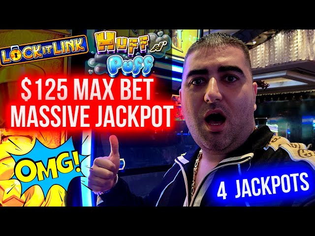 Huff N Puff Slot MASSIVE HANDPAY JACKPOT – $125 Max Bet | Winning Mega Bucks On Slot In Las Vegas