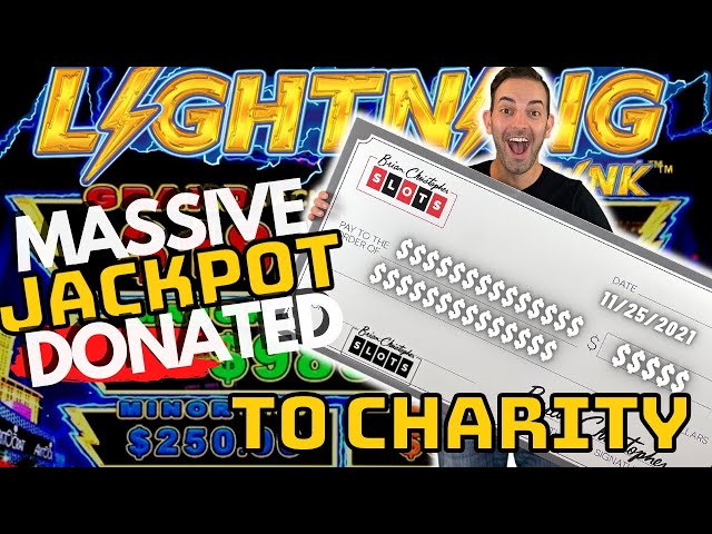 Donating a MASSIVE JACKPOT to Charity!