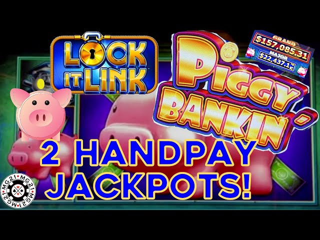 Lock It Link Piggy Bankin’ (2) HANDPAY JACKPOTS ~ HIGH LIMIT $50 Bonus Rounds Slot Machine Casino