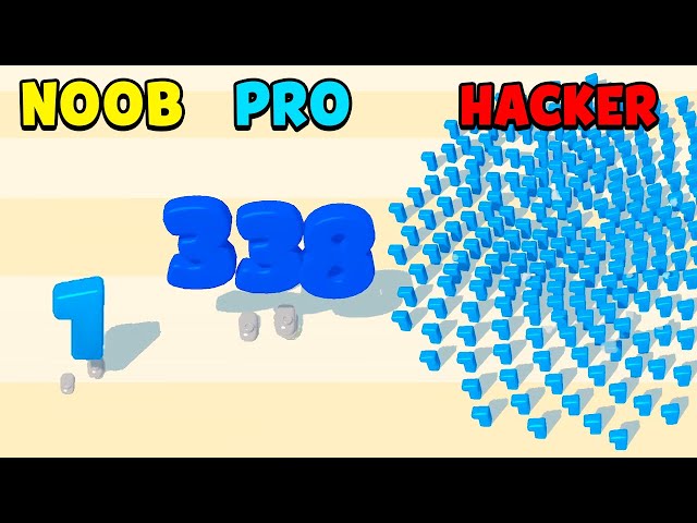 NOOB vs PRO vs HACKER – Number Run 3D