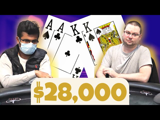 $28,000+ ACES vs. KINGS in MASSIVE All In Poker Hand