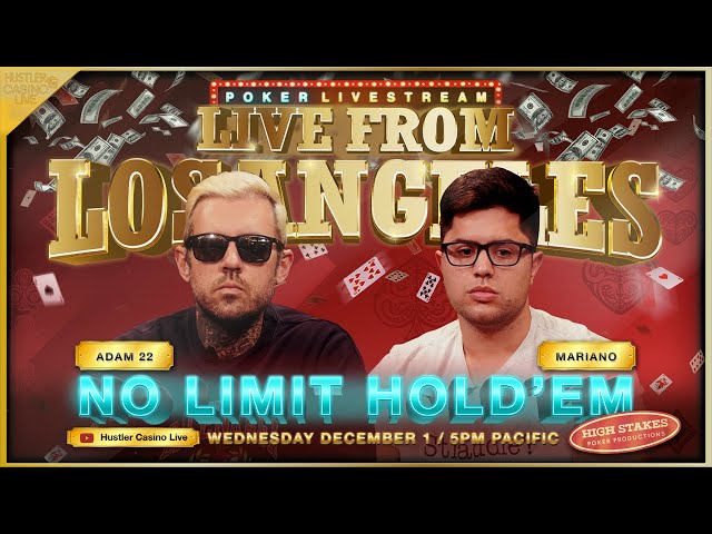 Adam22 & Mariano Play $10/20 No Limit Hold’em – Commentary by RaverPoker
