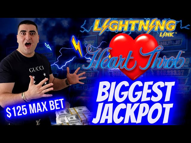 BIGGEST JACKPOT On YouTube For Lightning Link Heart Throb Slot | Live Casino Jackpot – Part 2 !