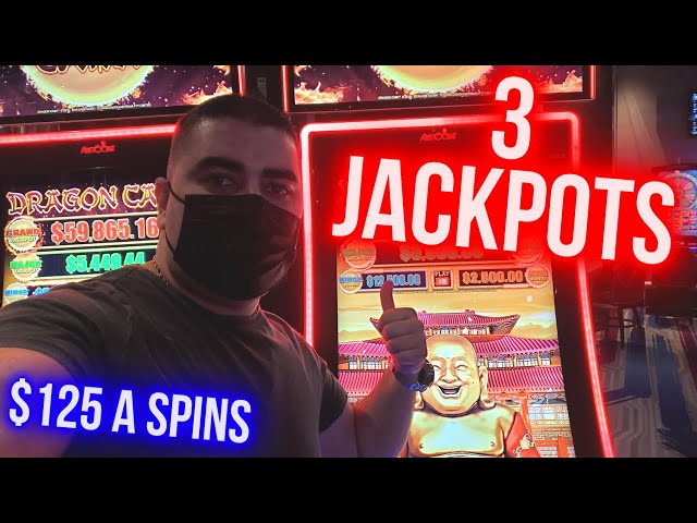 $125 A Spins & 3 HANDPAY JACKPOTS On Dragon Cash | Winning Big At Casino Live