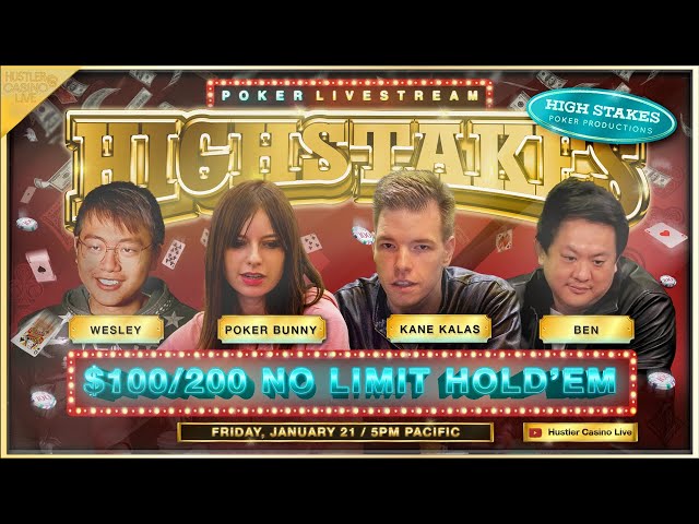 SUPER HIGH STAKES $100/200 w/ Poker Bunny, Kane Kalas, Ben & Wesley – Commentary by DGAF & Nick V