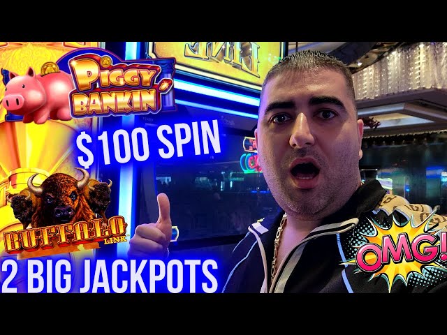 Winning Big Jackpots On Piggy Bankin & Buffalo Link Slots | Las Vegas Casinos Jackpots
