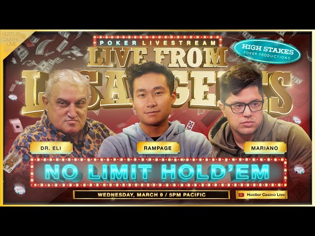 Rampage, Mariano, Dr. Eli & Sonny Play $10/20/40 No Limit Hold’em – Commentary by RaverPoker