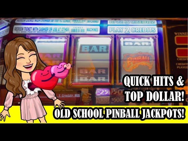 $50 Old School Pinball Slot Machine Handpay Jackpots! Quick Hits & Top Dollar! FREEPLAY = JACKPOTS!