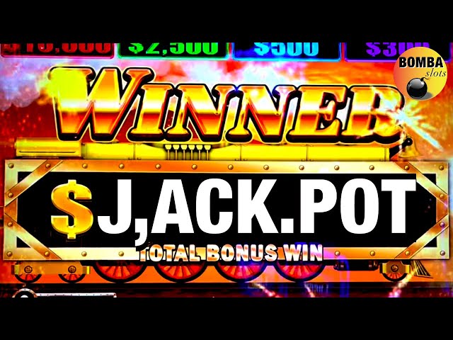 BIG JACKPOT HANDPAY! On KONAMI? Piggy Pennies ~ All Aboard Casino Slot Machine Win In Las Vegas