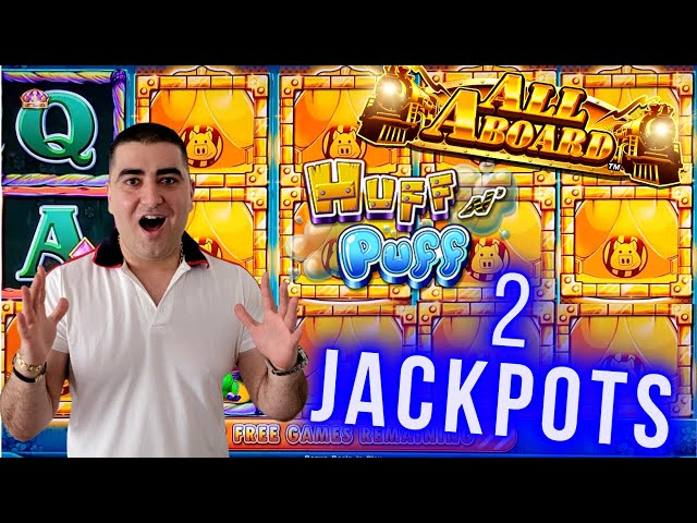 Huff N Puff Slot BIG JACKPOT HANDPAY | All Aboard Slot Handpay Jackpot