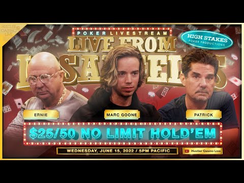 Marc Goone, Ernie, Patrick & Henry Play $25/50 No Limit Hold’em – Commentary by DGAF