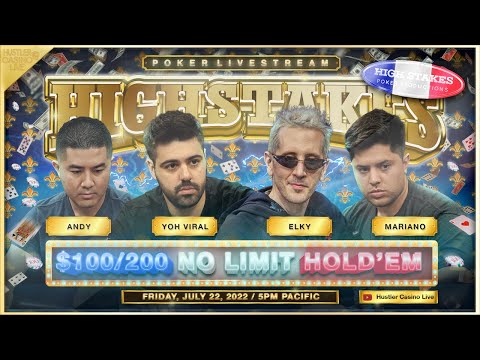 SUPER HIGH STAKES $100/200 w/ ElkY, YoH ViraL, Mariano & Andy!!! Commentary by Marc Goone