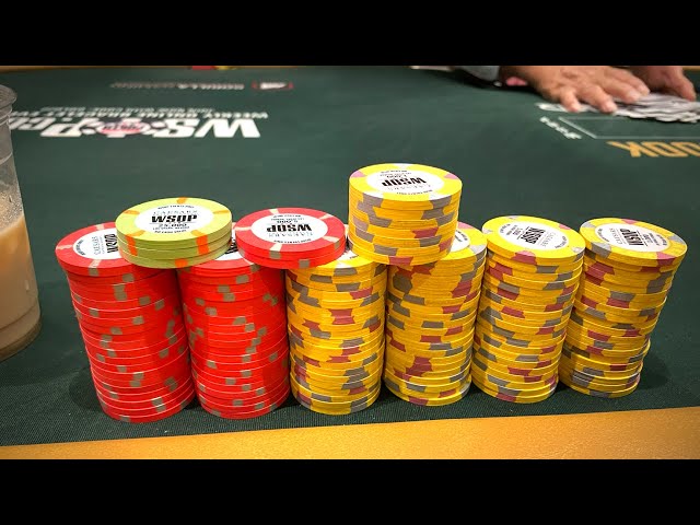 Three Way ALL IN with POCKET ACES at the World Series of Poker!
