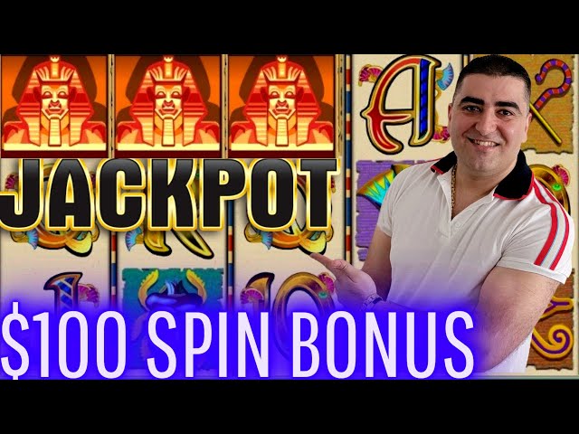 $100 Spin JACKPOT On Cleopatra Slot Machine