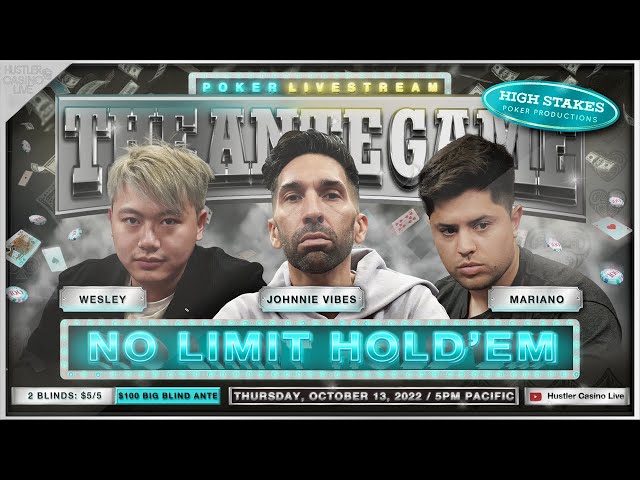 Mariano, Johnnie Vibes & Wesley Play $5/5/100 Ante Game!! Commentary by Marc Goone