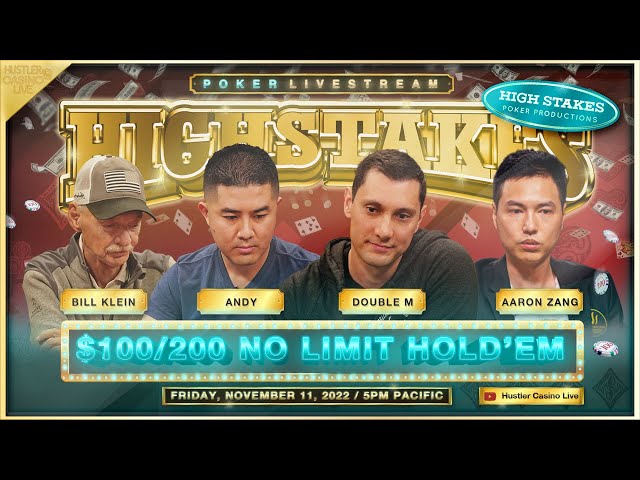 SUPER HIGH STAKES $100/200/400! Andy, Double M, Bill Klein, Aaron, J.R.! Commentary: Charlie Wilmoth