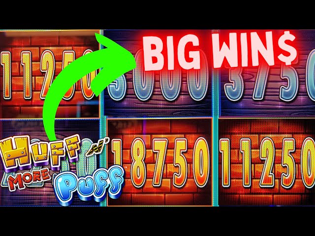 WOW BIG WINS On Huff N More Puff Slot Machines