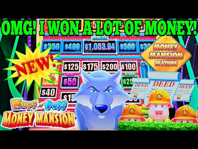 BIG WIN! NEW SLOT! HUFF N PUFF MONEY MANSION SLOT | New Las Vegas Slots 2024 | ARIA Casino Las Vegas