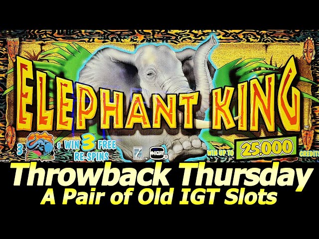 Diamond Queen and Elephant King slots, a Pair of Old IGT Slots for Throwback Thursday!