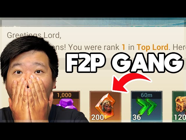 I Can’t believe I had fun being F2P [Top Lord Full Video] Rank 1st in Rebirth of Glory