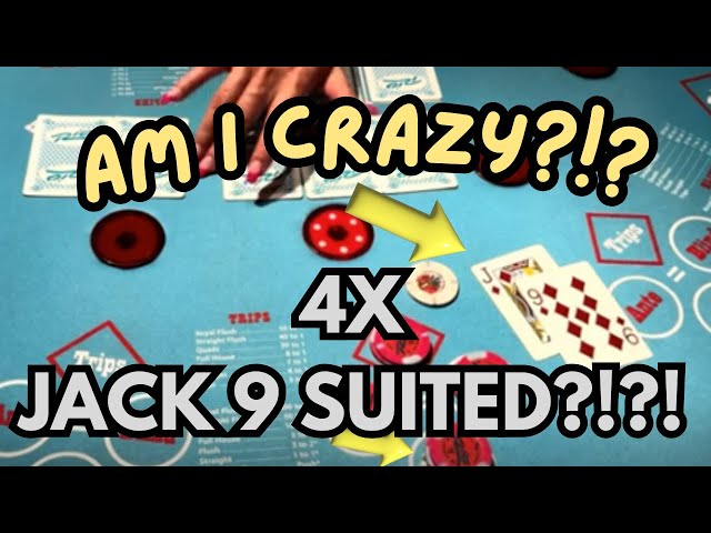 ULTIMATE TEXAS HOLD ‘EM in LAS VEGAS! AM I CRAZY?! 4X 9 JACK SUITED!!!