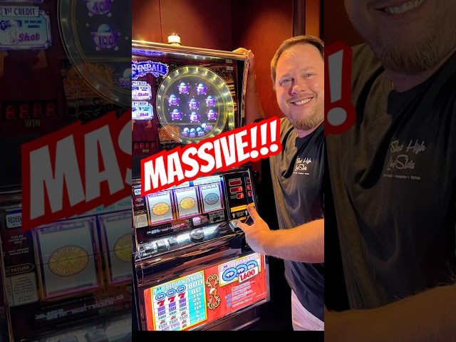 His BIGGEST Pinball Jackpot EVER! #slot #lasvegas #staceyshighlimitslots #casino