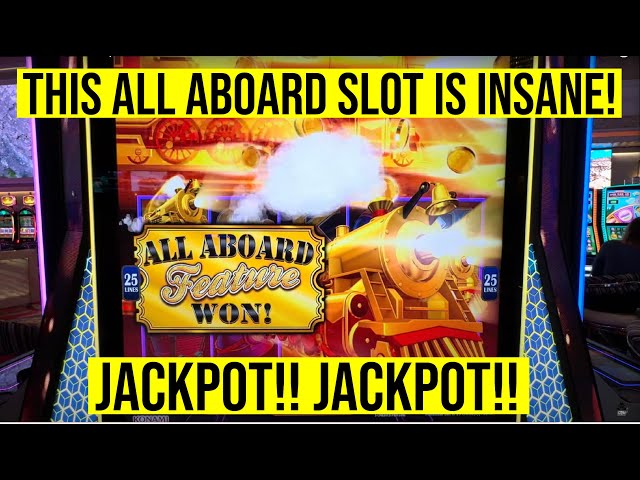 SO MANY BONUSES ON THIS ALL ABOARD SLOT!! JACKPOT!!