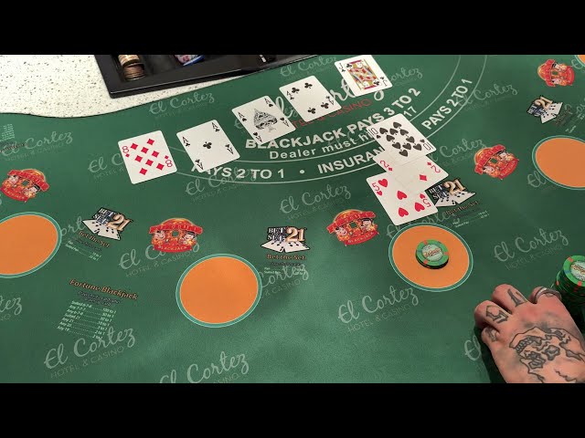 CRAZY ACTION | $3000 Blackjack session at El Cortez