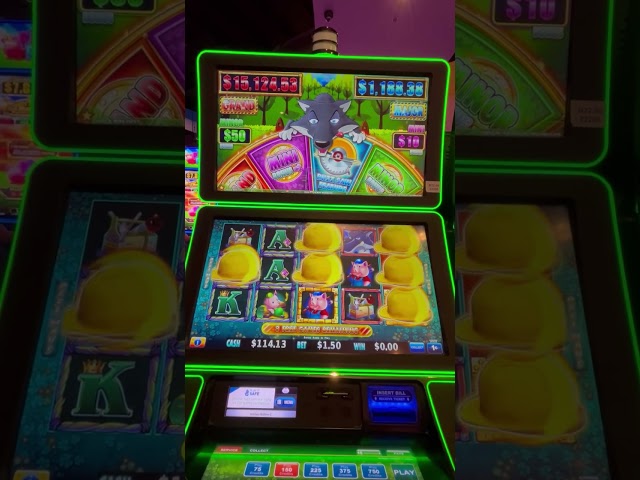 Huff N More Puff Slot BIG WIN Buzz Saw Feature!