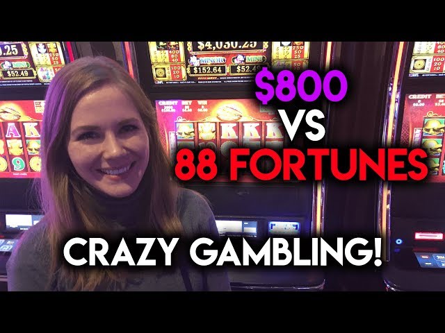 Crazy Gambling! $800 VS 88 Fortunes!