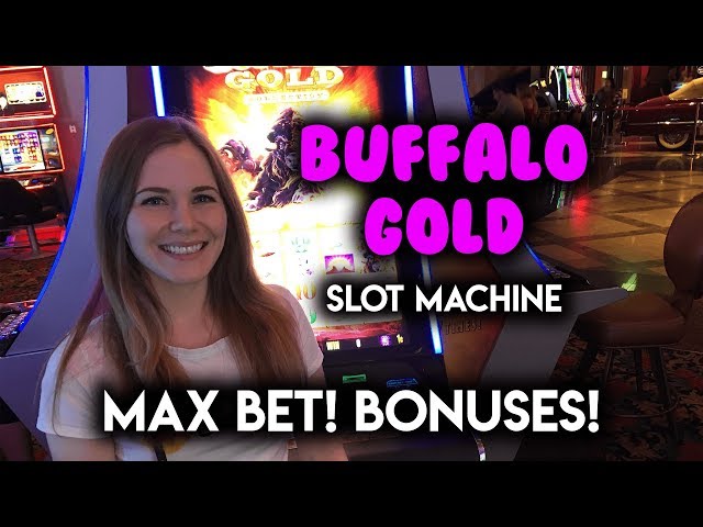 Lots of FUN Playing Buffalo Gold Slot Machine! Max Bet BONUSES!