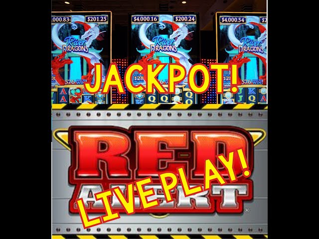 Live Play with JACKPOT RED ALERT AND RIVER DRAGONS – 64 FREE SPINS, MAX BET $8.80