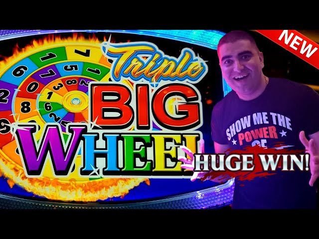 NEW SLOT! High Limit TRIPLE BIG WHEEL Slot Machine Max Bet Bonus & BIG WINS | Live Slot Play