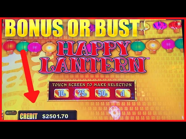 $2500 Into HIGH LIMIT Lightning Link Happy Lantern $25 Bonus Round Slot Machine Casino