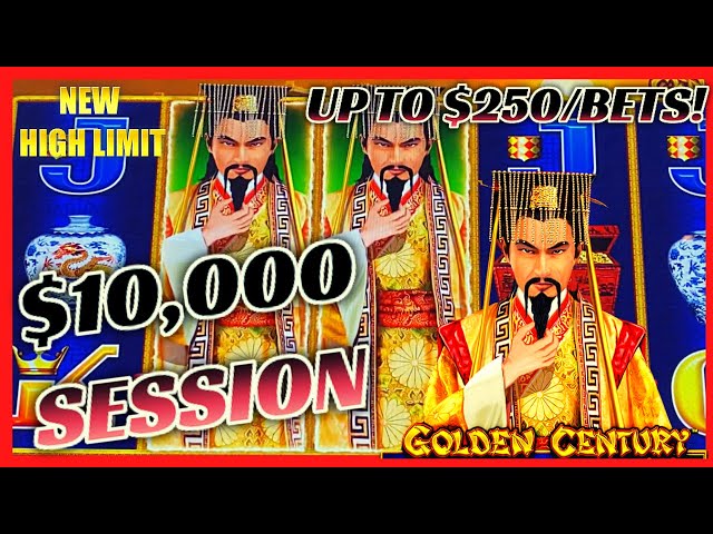 HIGH LIMIT $250 MAX BET SPINS on Dragon Cash Link HANDPAY JACKPOT Golden Century Slot Machine Casino