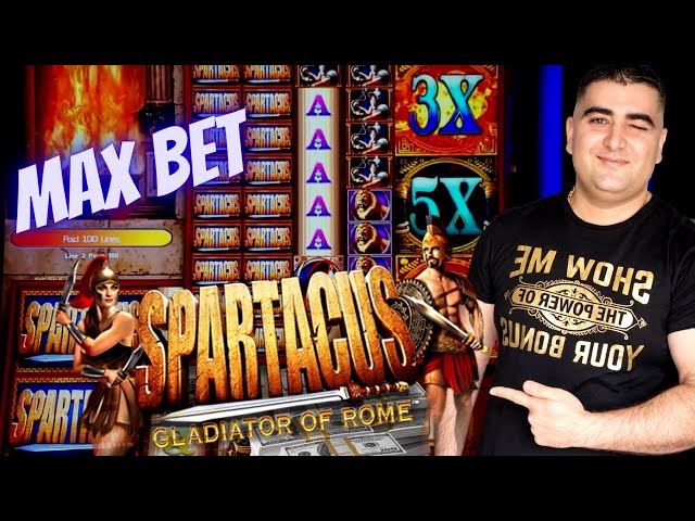 NEW SLOT! Spartacus Slot Machine Max Bet Bonuses & Nice Wins – GREAT SESSION | SE-5 | EP-1
