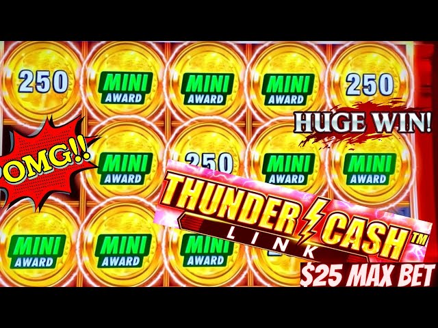 Thunder CASH Link Slot Machine $25 Max Bet Bonuses & Big Win | Most Funny Session | SE-5 | EP-19
