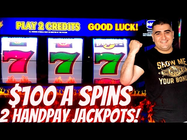 $100 A Spins 3 Reel Slot Machine HANDPAY JACKPOTS | High Limit Slot Play In Las Vegas At THE COSMO